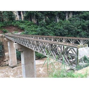 湖南贵州六盘水-贝雷桥安装案例展