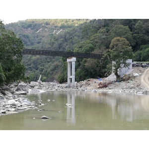 贝雷桥安装案例—云南腾冲81米双排单层桥